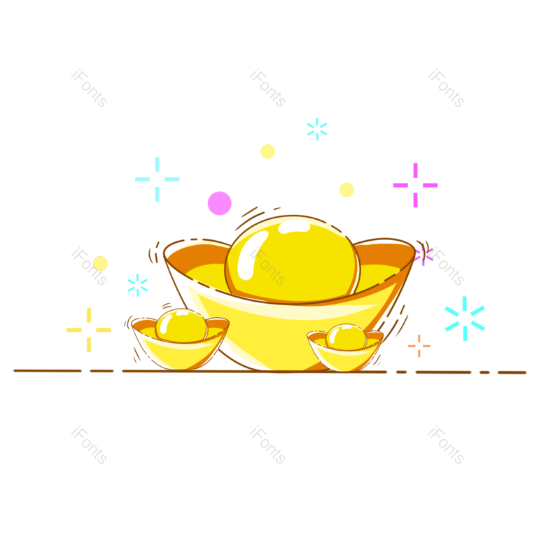 装饰图片,卡通元素,元宝PNG,素材免抠素材